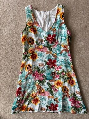 Nicole Miller Dress with Multicoloured Hawaiian scenes